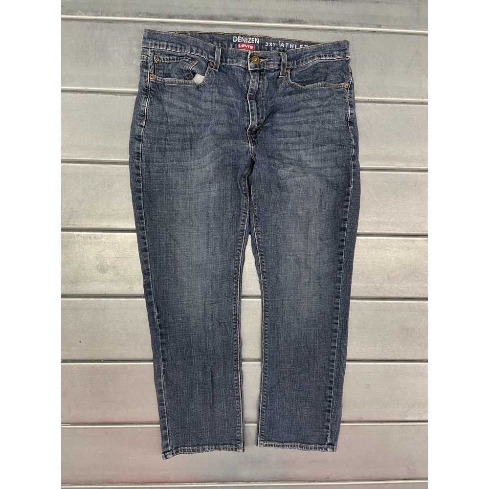 Denizen Levis‎ 231 Athletic Fit Jeans Mens 35x28 Blue Dark Wash Denim